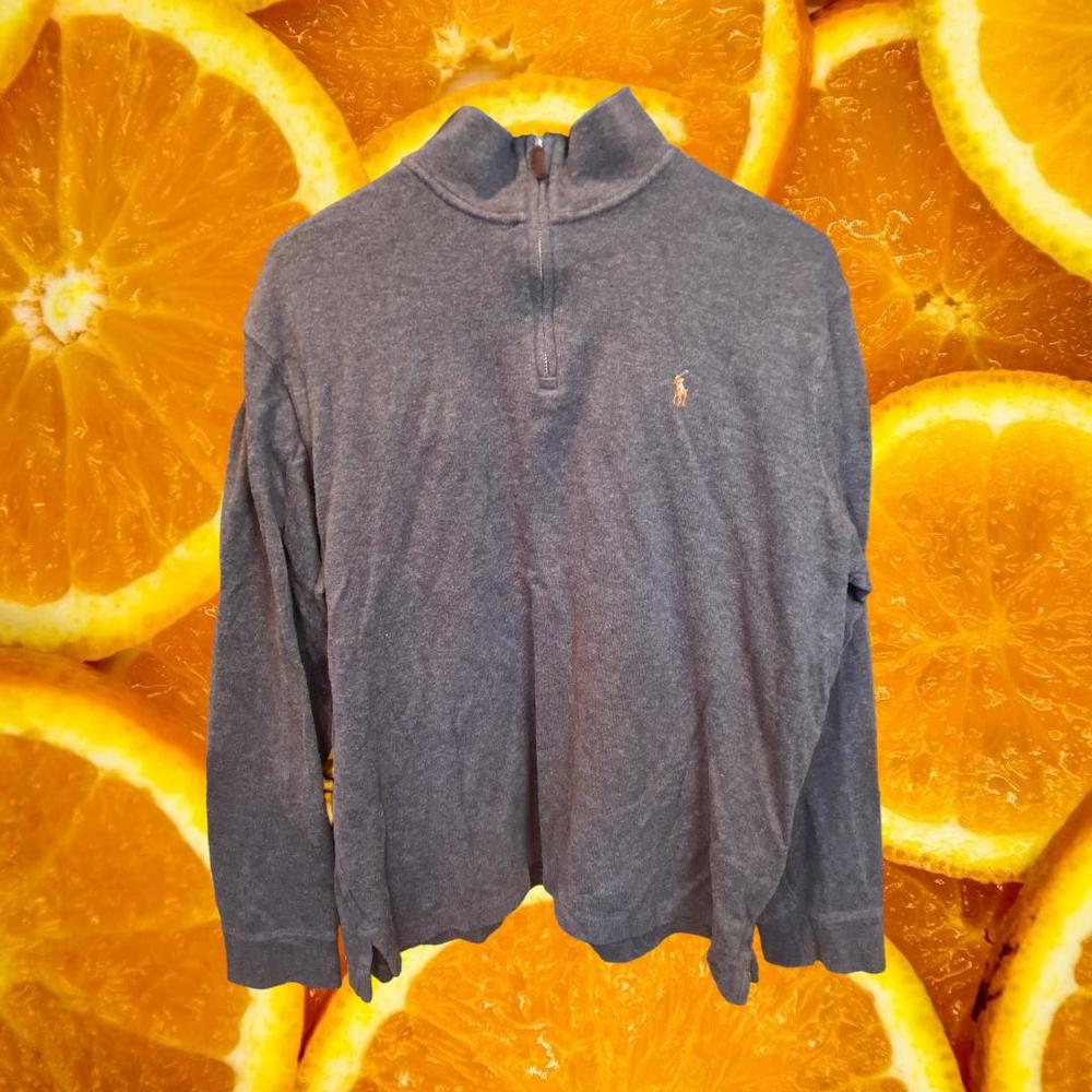 Polo by Ralph Lauren 1/4 Zip Estate Rib Gray‎ Sweater Size Large
